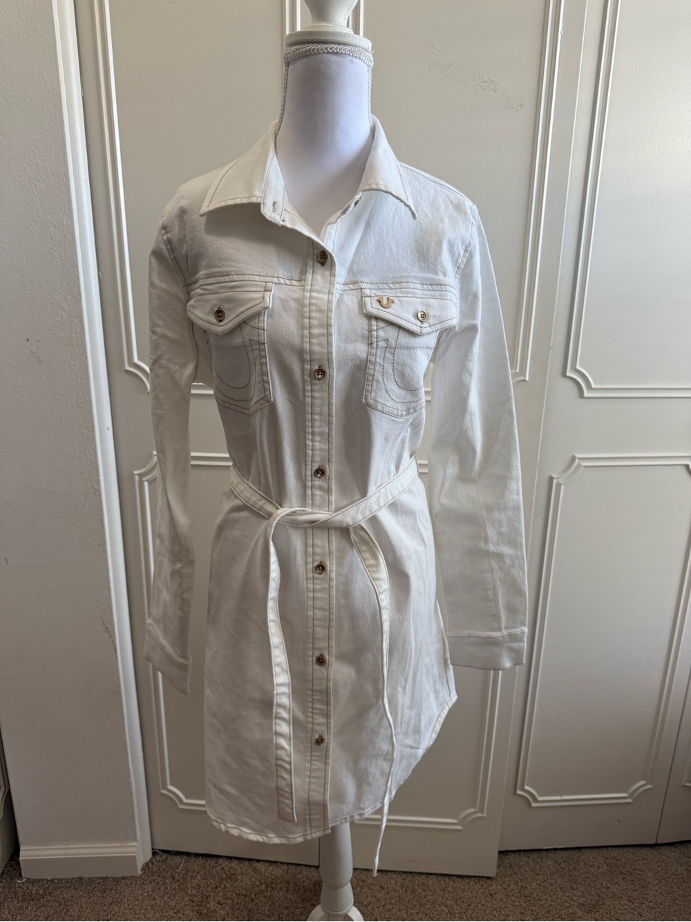 True Religion Button Dress with Waist Belt